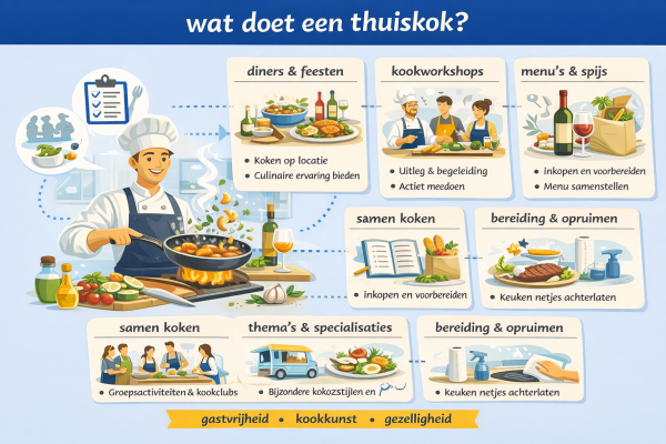 Alles over het beroep thuiskok Wat doet een thuiskok